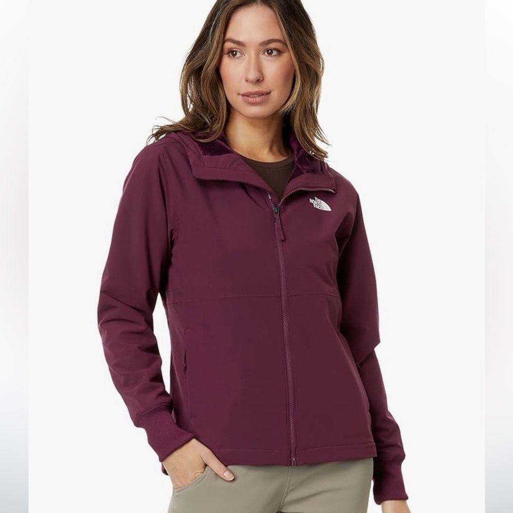 The North Face Maroon Full Zip up Jacket w/ Hood XS Extra Small